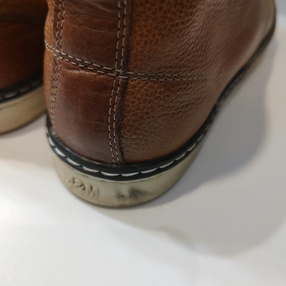 Johnston & Murphy Boots Boys Sz 3 Brown Leather Chukka Casual Lace Up 28-3852